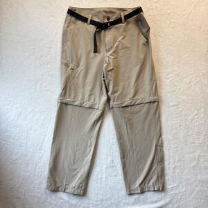 Eastern Mountain Sports EMS Hiking Pants Men Sz 34x30 Beige Convertible Gorpcore